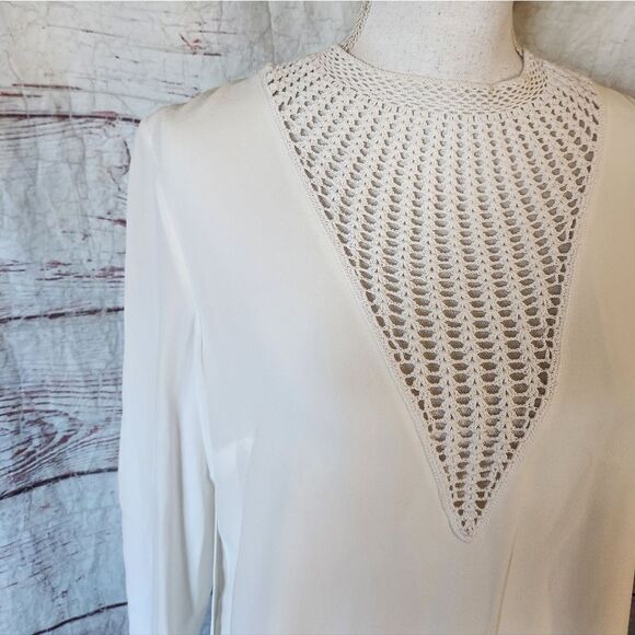 A.L.C. Allie Crochet Insert Crepe Dress Size 6 - Picture 5 of 6